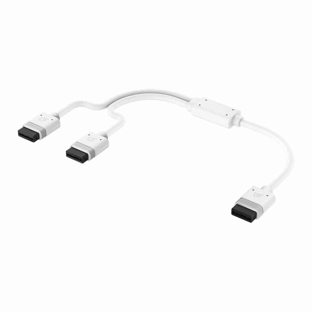(image for) CORSAIR iCUE LINK 600mm Straight/Straight Y-Cable - White